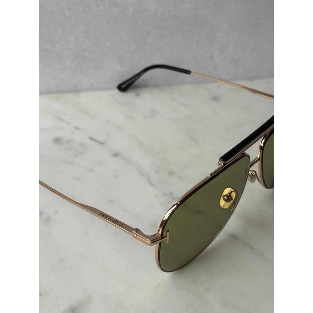 NEW Tom Ford FT1018 Brady Aviator Sunglasses Gold Green $475 - Picture 9 of 10